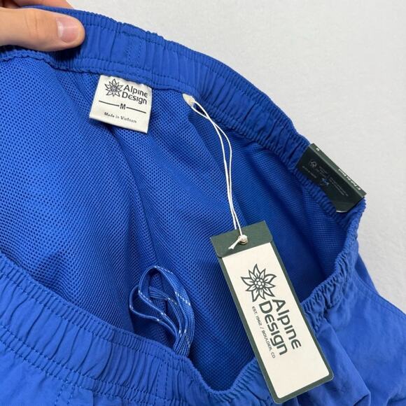 Alpine Design Shorts Mens Medium Blue Pull On Hiking Baggies Climbing 5 inch NEW - Picture 10 of 11
